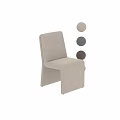 Modern Manor Stool Featuring Light Beige Upholstered Fabric And Sleek Design 3d model