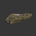 Futuristic Cosmic Spacecraft Featuring Detailed Thruster Parts And Transparent Cockpit Window