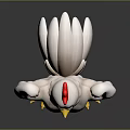 Muscular Chicken Doll With Red Comb Yellow Claws Flexing Muscles Pose
