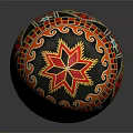 Colorful Hand Painted Egg With Geometric Patterns And Decorative Designs 3d model