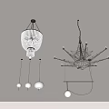 Various Modern Chandelier Designs With Crystal Mesh And Metal Spherical Structures