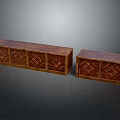 Traditional Wooden Reception Desk Design With Decorative Patterns And Storage Drawers