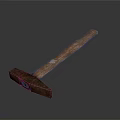 Vintage Wooden Handle Metal Head Hammer As Traditional Weapon Design Piece