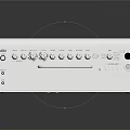 Portable White Bluetooth Speaker with Multiple Knobs Control Panel and Handheld Handle Design
