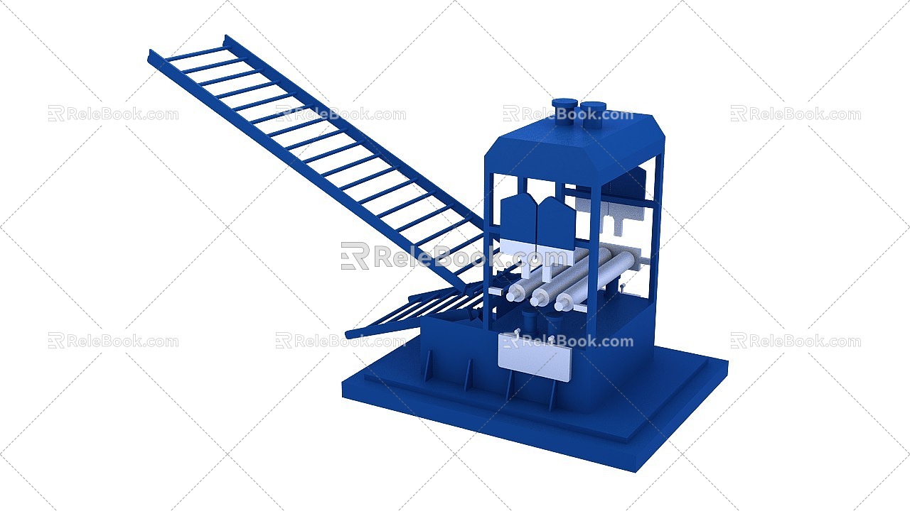 Straightening machine l push-pull pickling production line equipment straightening machine l industrial equipment 3d model