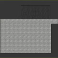 Concrete Platform Structure With Staircase Black Metal Railing And Textured Top Surface