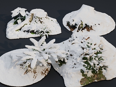 Snow Scene Dead Trees Landscape Outdoor Snow Trees Courtyard Dead Wood Decay Wood Decay Tree Trunk Dead Tree Pole model