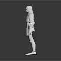 Silver Medieval Knight Armor Design For Game Movie Character With Full Body Coverage
