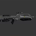 Modern Tactical Rifle With Scope Barrel And Black Gray Detailed Design Components