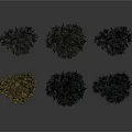 Multiple Green Plant Clumps With Various Dark And Light Green Shades