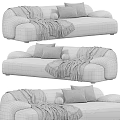 Stylish White And Brown Sofa Designs With Cozy Blanket And Pillows
