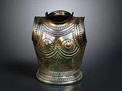 Ancient Weapon Breastplate Armor With Intricate Metal Decorative Design And Details 3d model