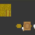 Minecraft Scarecrow Character With Hay Bales And Chickens In Game Scene