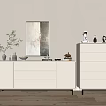 Modern Entryway Interior Design Featuring Console Table And Side Cabinet With Storage Drawers