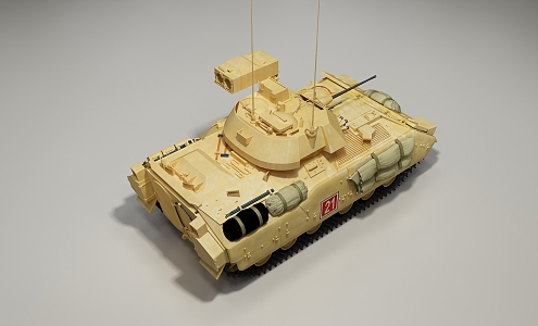 modern tank armored vehicle 3d model