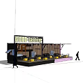 Modern Shipping Container Gastronomy Cafe With Outdoor Seating And Awning Design