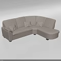 Modern Light Gray Fabric Sectional Sofa Set With Cushions And Corner Design 3d model