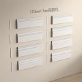 White 110mm by 35mm Gypsum Cornice Molding Wall Mounted Samples