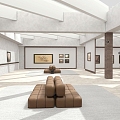 Art Gallery Art Exhibition Hall 3d model