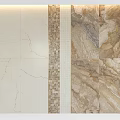 Marble Tiles With Different Textures And Mosaic Border For Wall Design 3d model