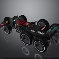 Lego Red Bull ASUS Race Car Model With Black Red Blue Design And Multiple Wheels