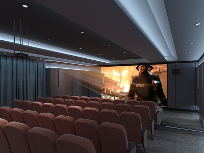 modern video room 3d model