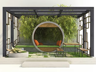 New Chinese Pavilion Landscape Pavilion 3d model