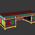 Elegant Traditional Chinese Carved Mahogany Desk With Drawers And Cabinets