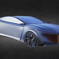 Silver Sports Car With Sleek Body Design And Unique Wheel Rims In Modern Futuristic Style