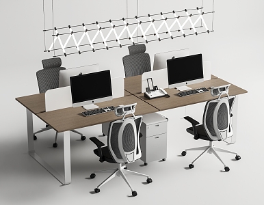 Office Desk and Chair Staff Desk Computer Desk and Chair 3d model