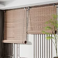 New Chinese-style roller shutter roller shutter partition 3d model