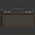 Heavy Duty Industrial Rusty Metal Equipment Container With Dual Handles And Valves