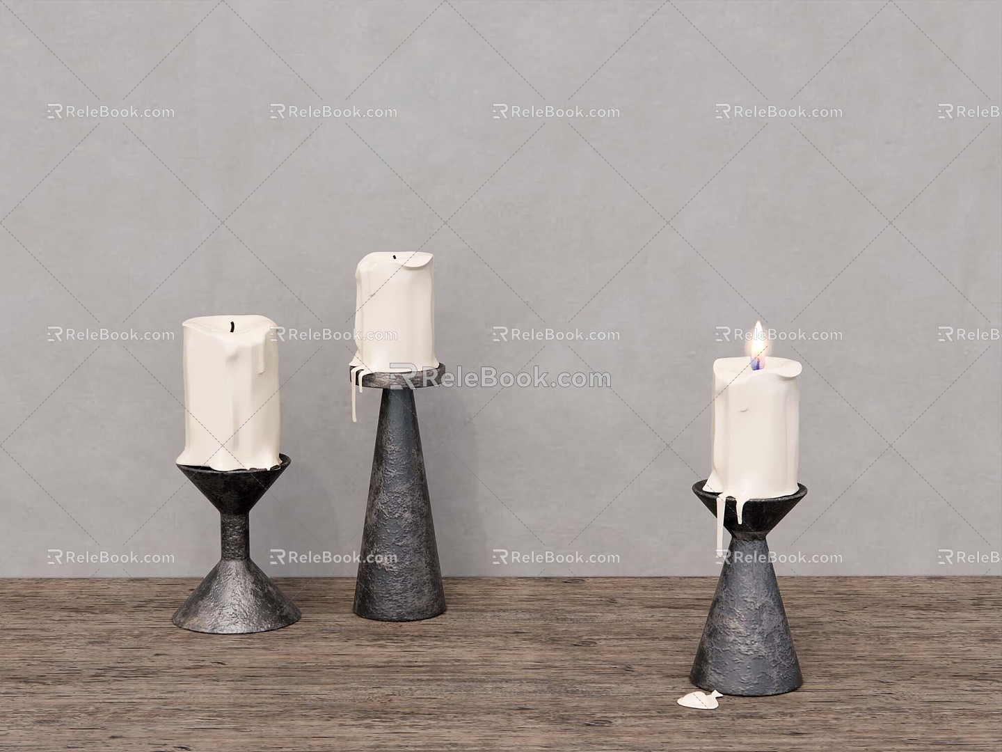 Quiet Candlestick Candlestick Lamp Ornaments 3d model