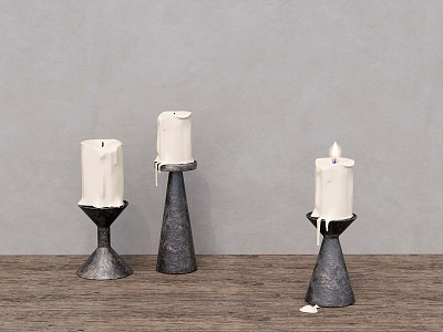 Quiet Candlestick Lamp Ornaments 3d model