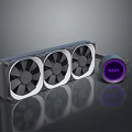 High Performance CPU Liquid Cooling Radiator With Three Quiet Fans and NEXT Logo Control Unit 3d model