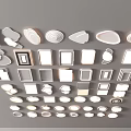 Ceiling Lights With Various Shapes And Different Designs In Arranged 3d model
