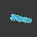 3D Garden Landscape Model with Layered Terrain Green Vegetation and Blue Water Features