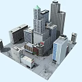 Multi Story Commercial Complex With Motel 6 Burgers Shop Vending Machine And Street View