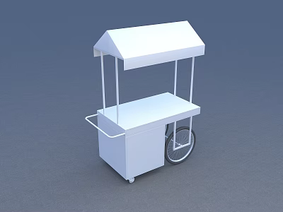 float sales truck trolley trolley stall car stall bazaar bazaar 3d model