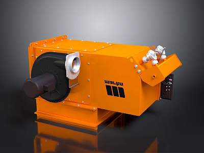 Orange WALRU Household Electrical Appliance With Black Components And Practical Functional Design 3d model