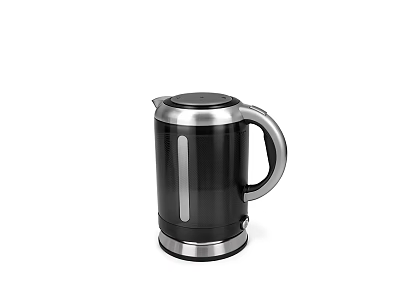 Sleek Black And Silver Electric Kettle As Daily Household Appliance With Modern Design 3d model