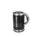 Sleek Black And Silver Electric Kettle As Daily Household Appliance With Modern Design