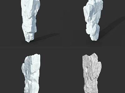Natural Wood Stone Design Elements With Diverse Textures And Unique Shapes For Home Decor 3d model