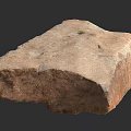 Natural Stone Wood Block With Rough Surface And Textured Finish 3d model