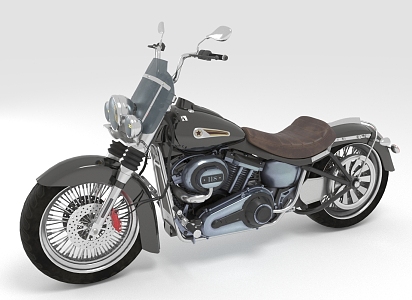 Classic Motorcycle Vehicle 3d model