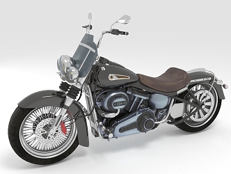 Classic Motorcycle Vehicle 3d model