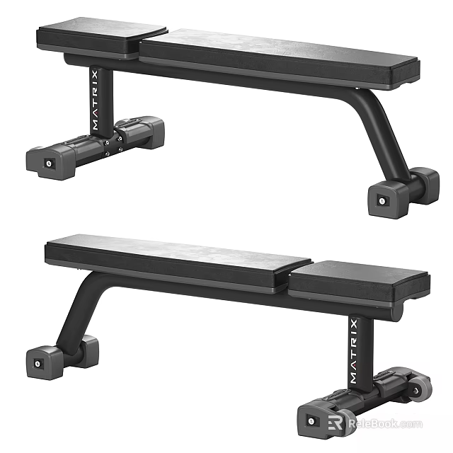 Sturdy Black Adjustable Fitness Training Bench For Gym Strength Workout Equipment 3d model 