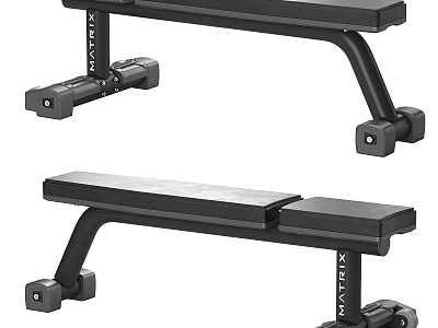 Sturdy Black Adjustable Fitness Training Bench For Gym Strength Workout Equipment 3d model