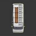 Modern bus minibus minivan driverless bus 3d model