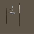 Modern Wall Lamps With Brass Frame And Glass Shades Mounted On Neutral Wall